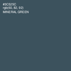 #3C525C - Mineral Green Color Image